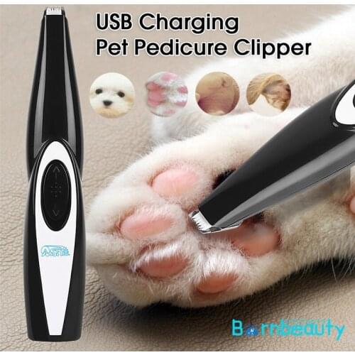 Dog Clippers Professional Pet Foot Hair Trimmer Dog Growing Clipper USB Rechargeable Butt Ear Eyes Hair Cutter Remover Low-noise