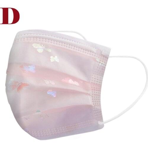 10pc Fashion Butterfly Mask For Women Disposable Face Mask 4-layer Filter Pm2.5 Mouth Mask Young Lady Decoration