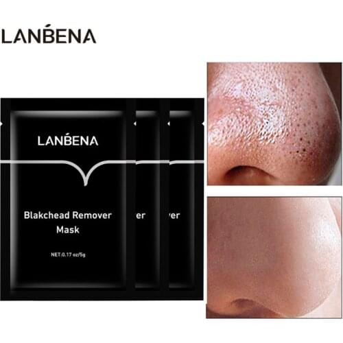 LANBENA Blackhead Remover Mask Bamboo Charcoal Nose Masks Detox Acne Treatment Peeling Mask Pore Strip Shrink Pores Skin Care