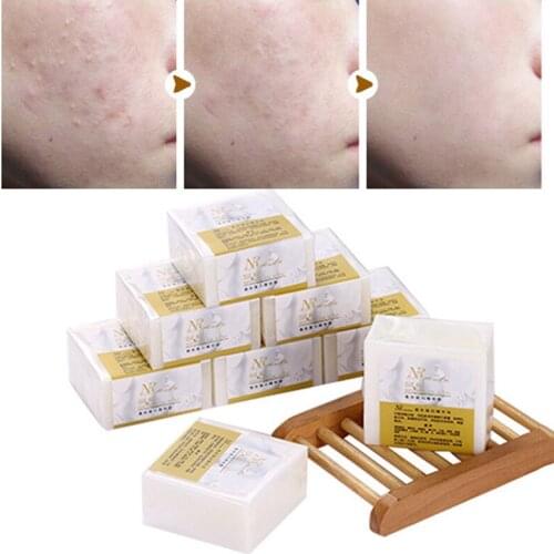 Goat Milk Soap Silk Protein Soap Remove Mites Tender White Handmade For Face Body Care MH88