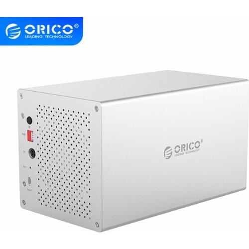 ORICO WS Series 3.5'' 4 Bay SATA to USB C with RAID HDD Case Aluminum HDD Docking Station Support UASP 4*10TB HDD