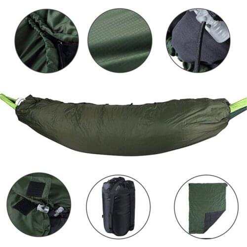 Hanging Bed Hammocks With Zipper Ultralight Portable Outdoor Camping Swing Hammock Adult Warm Cover Sleeping Bag Hammock