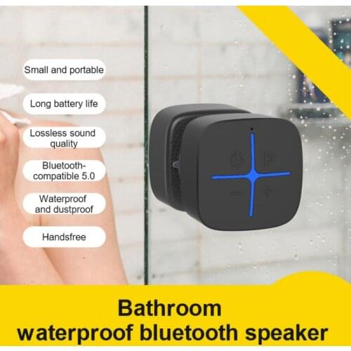 Portable Bluetooth-compatible Speaker Wireless Shower Player Waterproof Surround Sound System Hands-Free For Bathroom Office