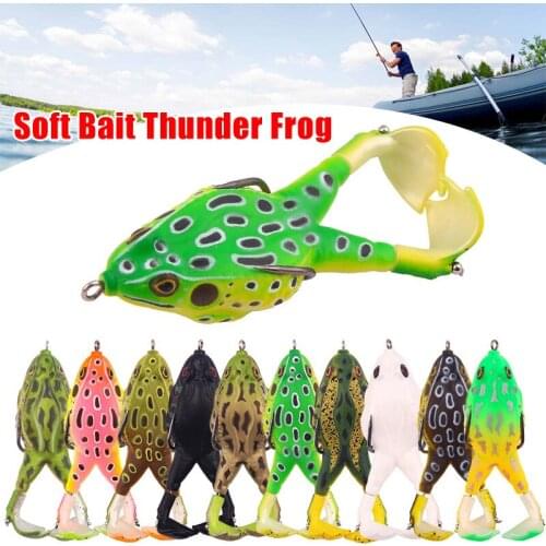 9cm Topwater Fishing Lure Frog Lures Soft Frog Baits Lifelike Swimming Action Fishing Tackles WHShopping