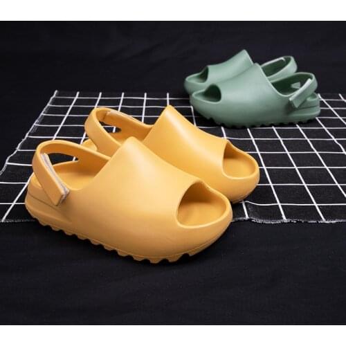 Baby Boy Girl Fashion Beach Summer EVA Soft Shoes Toddler Kids Anti-Slip Fashion Sandals Soild Colors Lightweight Flip Flop