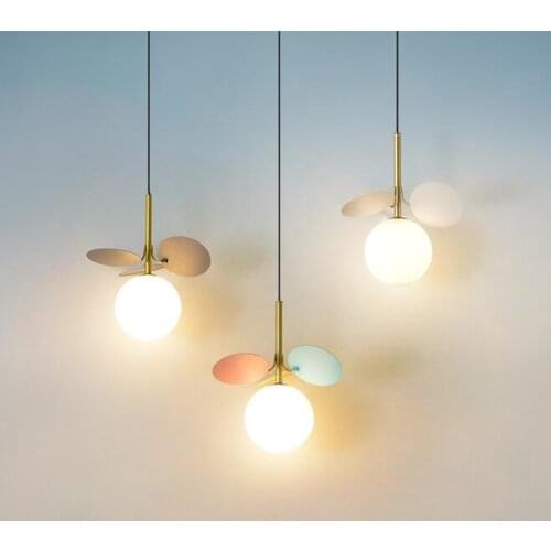 Modern Iron Art Colorful Pendant Lights Macaron LED Hanging Lamps Bedside Bedroom Dining Room Loft Home Decor Light Fixtures