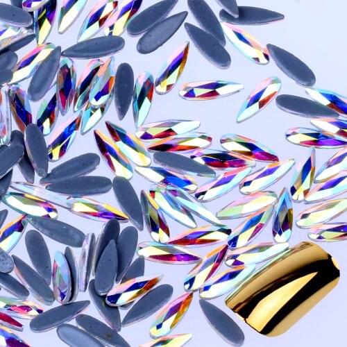 144pcs Hotfix Flatback Glass Rhinestones in 23 Shapes and Sizes Crystal AB For Nail Art DIY Jewelry Dress Garments Decorations