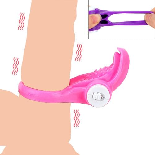 IKOKY Vibrating Penis Rings Delay Ejaculation Male Chastity Device Sex Toys for Men Vibrators Cock Ring Clitoris Stimulate