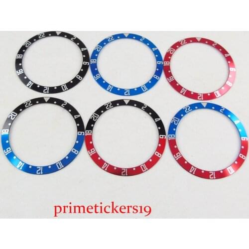 High quality 39.5mm black blue red alloy watch bezel insert fit for 41mm mens watch B14A