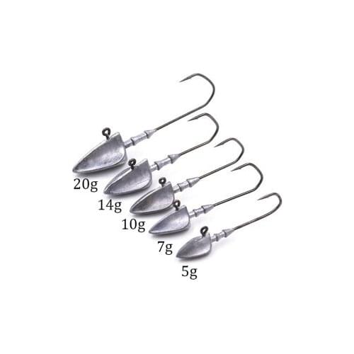 Walk Fish 1Pcs Head Hooks 3.5g 5g 7g 10g Lead Head Hook Lure Hook Jig Head Multicolor Fishing Tackle Hooks