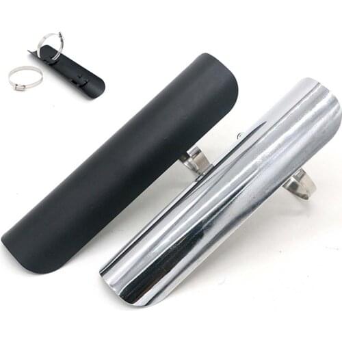 1pcs Chrome/Black Scooter Motorcycle Exhaust Heat Shield Moto Exhaust Muffler Pipe Cover Heel Guard For Harley parts