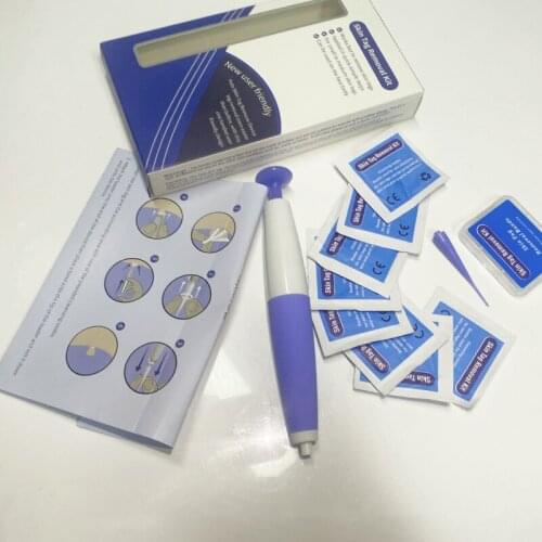 Automatic Skin Mole Remover Tool Wart Remove Acne Pimple Blemish Treatments Face Skin Beauty Device Easy Operation with 10pcs