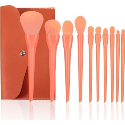 10Pcs Makeup Brushes Tool Set Powder Eye Shadow Foundation Blush Blending Highlighter Beauty Cosmetic Make Up Brush Maquiagem