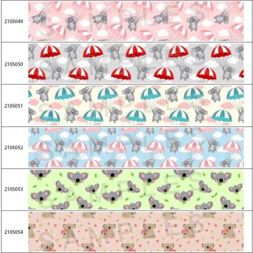 10yards Cute Koala Design Grosgrain Ribbon For Hair Bows DIY Crafts Handmade Accessories