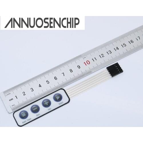 1x4 4 Key Matrix Array Membrane Switch Keypad Keyboard 1*4 Matrix Array Keys Display Switch Control Panel Keypad DIY Key Matrix