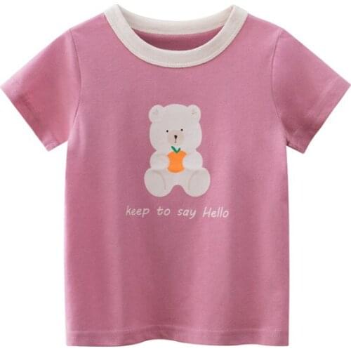 2021 Summer Short Sleeve T-Shirt new girls' baby clothes