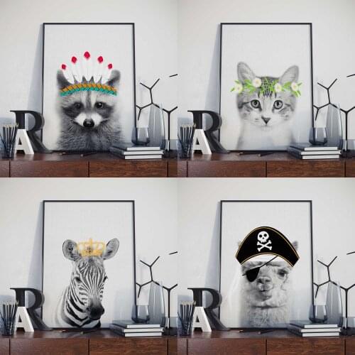 5D Diamond Painting Cartoon Animal Zebra Rabbit Cat Alpaca Art Nordic Cross Stitch Kit Poster Baby Girl Boy Room Decoration