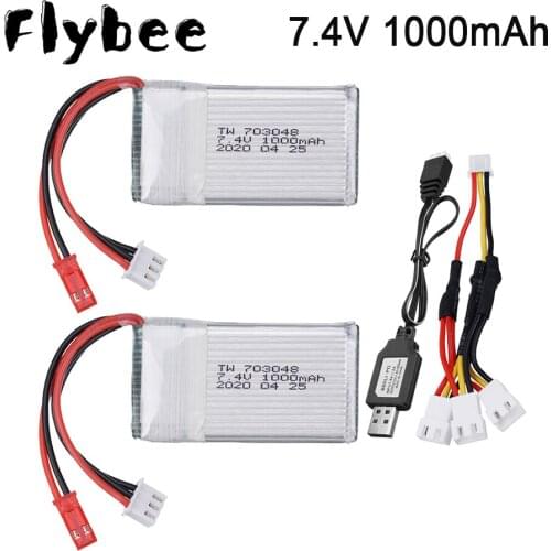 RC Drone 7.4v 1000mah Lipo Battery For MJXRC X600 U829A U829X X600 F46 X601H JXD391 FT007 Boats Helicopter Battery 7.4V battery