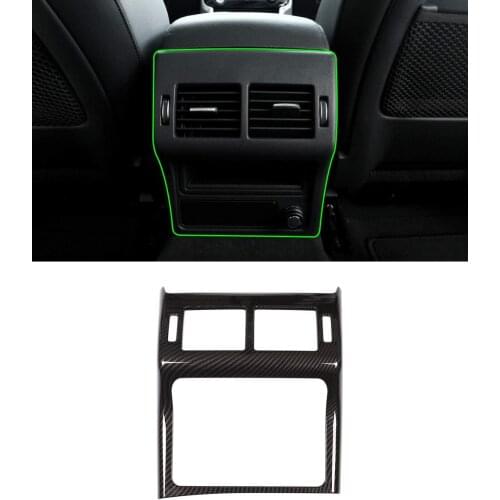 For Jaguar XE X760 XF X260 Car Accessories Carbon Fiber ABS Armrest Rear Seat Air Conditioning Outlet Vent Frame Cover Trim