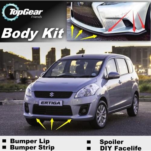 Bumper Lip Deflector Lips For Suzuki Ertiga Front Spoiler Skirt For TopGear Fans to Car View Tuning / Body Kit / Strip
