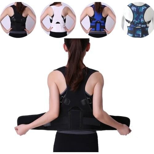 Breathable Back Posture Correction Back Shoulder Support Brace Adjustable Lower Back Support Belt forWomen Men Size S/M/L/XL/XXL