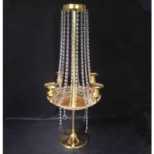 Hot Fast Shipping 90cm(H) wedding crystal table centerpiece chandelier candle holder Wedding road lead Banquet supply