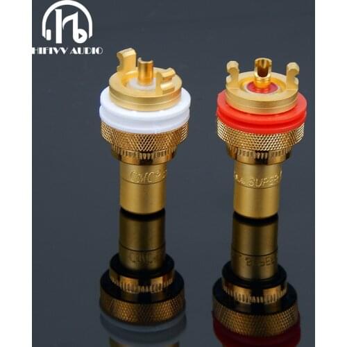 Hifivv audio hi-end RCA socket amplifier amp rca cmc 805-2.5f audio copper gold plated RCA connector