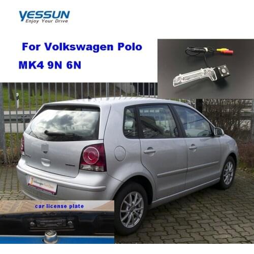 Yessun License plate rear camera For Volkswagen Polo MK4 9N 6N Rear View parking camera Assistance