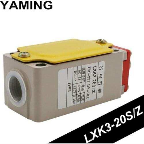 Limit Switch LXK3-20S/Z Stroke Travel Micro Switch 10A 380V Mechanical Plunger Type Reset Aluminum shell 1NO1NC