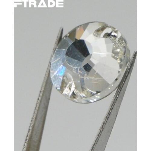 New Hot 8mm 10mm 12mm 14mm 16mm 18mm Round Sew on Rhinestones Crystal Clear Flat Top 2 holes Sewing Glass Crystal