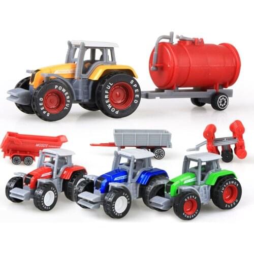 Die-cast Farm Vehicles Mini Car Model Engineering Car Model Tractor Engineering Car Tractor Toys Model for Kids Xmas Gift