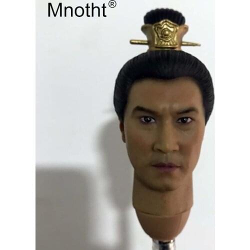 Mnotht 1:6 Scale Ancient Chinese Soldiers Head Sculpt Model Zhao Yun Calm Version Head Carving For 12in Action Figures m3