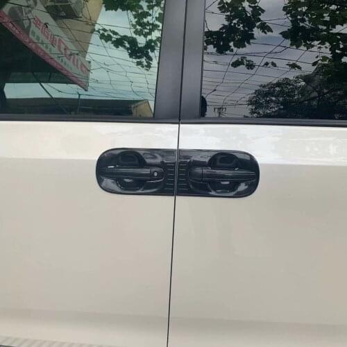 For Toyota Sienna 2019 2020 Carbon Fiber Door Handle Bowl Cover Trim Molding Decoration Frame Exterior Accessories Car Styling