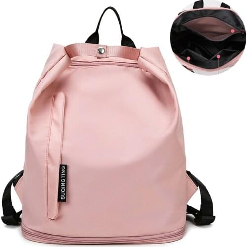 New Dry Wet Separation Belt Shoe Position Backpack Large Capacity Lightweight Oxford Cloth Backpack Fashion Womens Double Backp