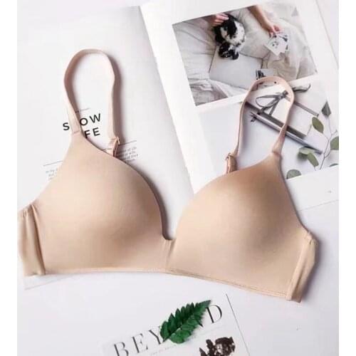 Sexy Deep V Seamless Underwear Gathered Bra Female Comfortable Underwear Thin Section Seamless Bra