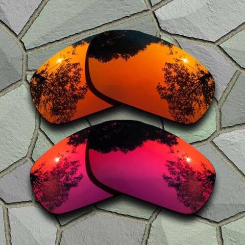 Red Orange&Violet Red Sunglasses Polarized Replacement Lenses for Oakley Jawbone