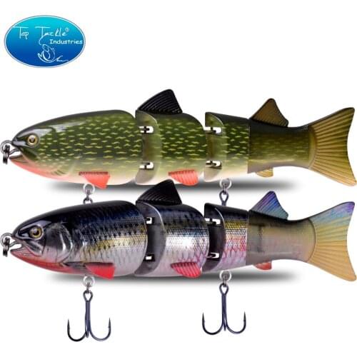 215mm 155g CFLURE Slow Sinking High Quality 4 Segments Jointed Bait Swimbait Pike Fishing Lure 7Colors