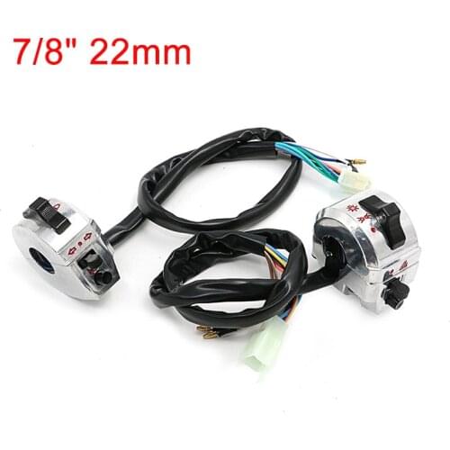 22mm 7/8" Universal Motorcycle Handle Bar Left Right Switches Indicator Horn Turn Signal Control For Cafe Racer Yamaha Honda