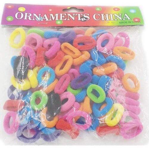 100PCS/Set Girl Hair Ring Children Ponytail Elastic Rubber Band Hair Band Hair Accessories Girl Headband Scrunchie Headdress Set