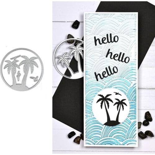 Palm Trees Die Cutting Dies Scrapbook Diary Decoration Stencil Ebossing Template DIY Greeting Card Make Albums