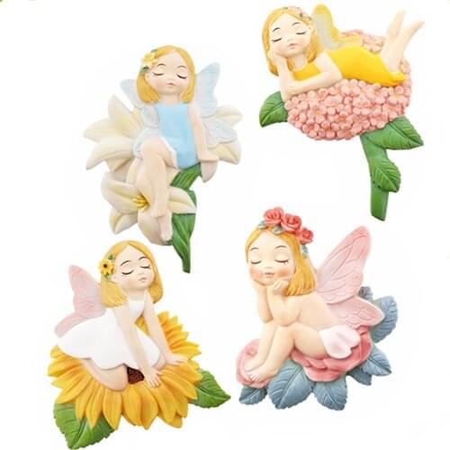 Angel with Flowers Silicone Mold 3D Fairy Silicone Fondant Mould Cake Decorating Chocolate Craft Molds