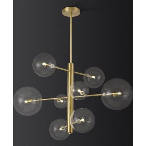 Glass ball minimalist creative personality chandelier Nordic modern art restaurant bar chandelier