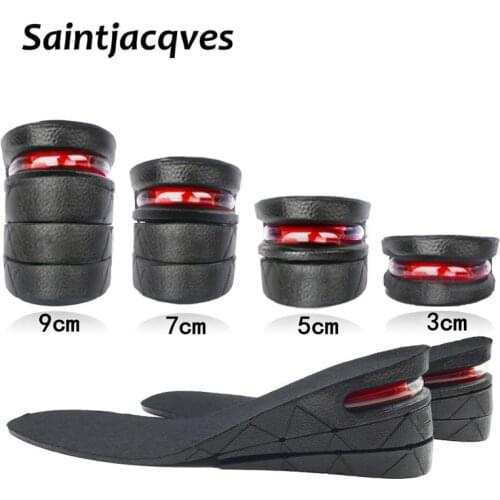3-9cm Invisible Height Increase Insole Cushion Height Lift Adjustable Cut Shoe Heel Insert Taller Support Absorbant Foot Pad