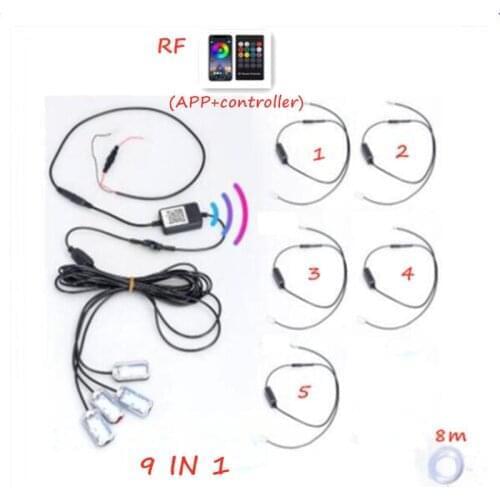 Led Car Interior Ambient Atmosphere Mood Light Rgb App Remote Control Backlight Auto Foot Center Console Door Decorative Lights