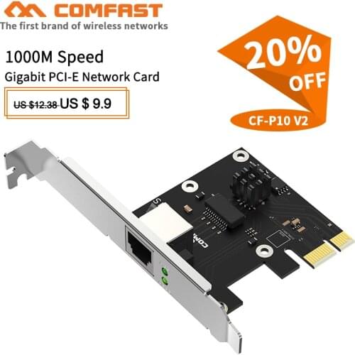 High speed gigabit 1000Mbps pci-e Network card RTL8188H chip PCI Express adapter for desktop computer for windows Linux MacOS