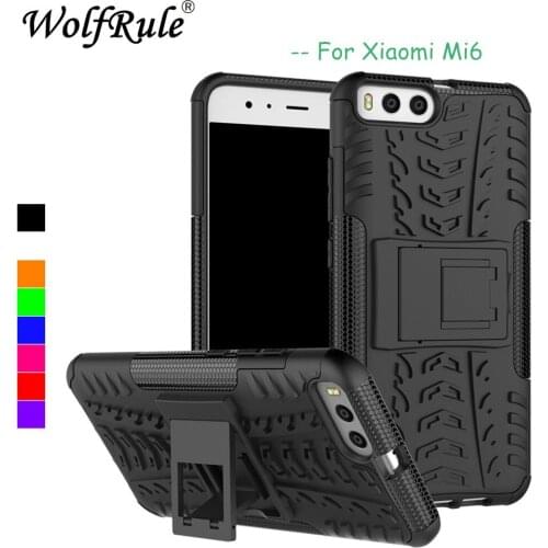 WolfRule Phone Case For Xiaomi Mi6 Cover Case Soft Silicone + Hybrid Plastic Case For Xiaomi Mi6 Case For Xiaomi Mi 6 Fundas