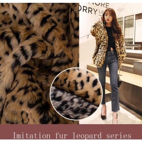 Artificial Fur for Autumn and Winter, Imitation Leopard Print Series Big Jacquard, Womens Vest Coat Fabric