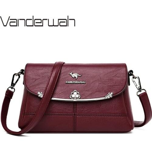 Casual Flap Bag Soft Leather Shoulder Bags for Women 2020 Luxury Purses and Handbags Brand Designer High Quality Mom Trended Bag