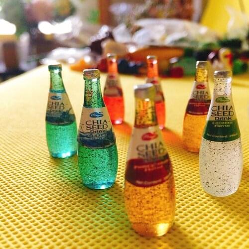 10 pcs Chia seed drink bottles/miniatures/dinnerware/artificial/fairy garden gnome/terrarium/bonsai/figurine/doll house decor