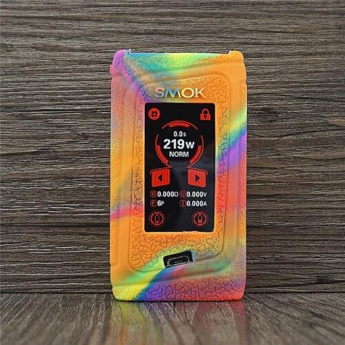 2pcs Texture Case Skin For SMOK Morph 219 kit TC Mod vape and Silicone Sleeve Cover Wrap Decal Gel for SMOKtech Morph 219W